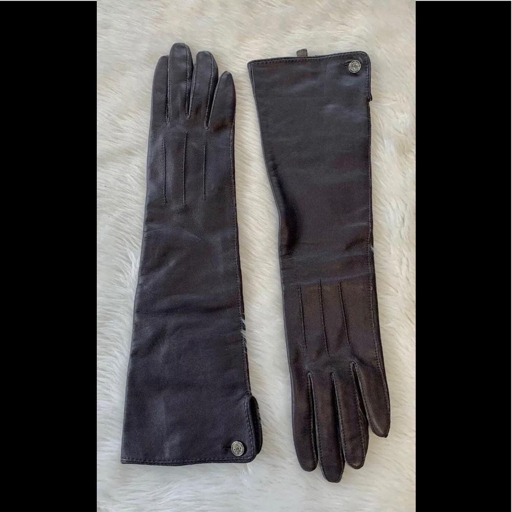 Club Monaco Leather Long Elbow Opera gloves